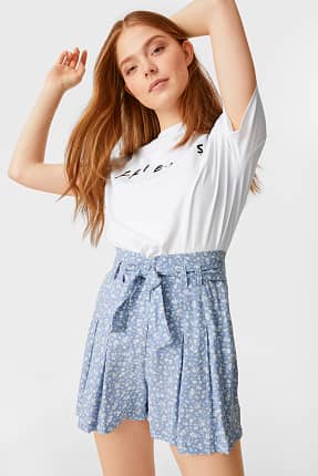 CLOCKHOUSE - szorty - w kwiatki