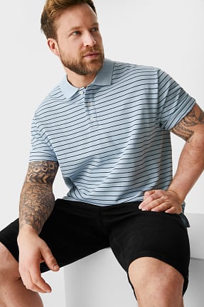 Tricou polo - bumbac organic - cu dungi