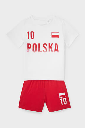 Pijama scurtă - bumbac organic - 2 piese