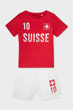 Pijama scurtă - bumbac organic - 2 piese