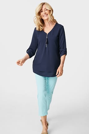 Kalhoty s páskem - Kaja - BIO bavlna