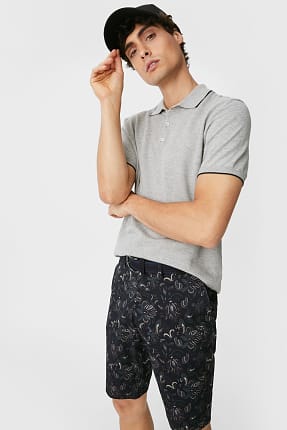 Shorts met riem - biokatoen