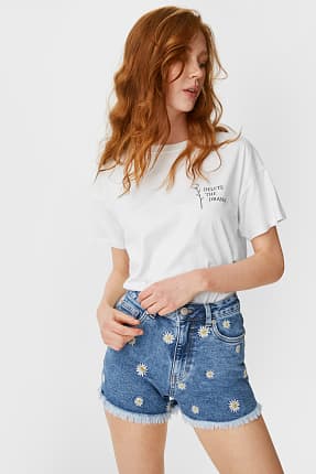 denim shorts women