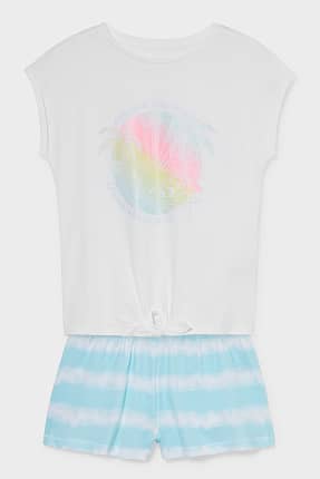 Pijama scurtă - bumbac organic - 2 piese