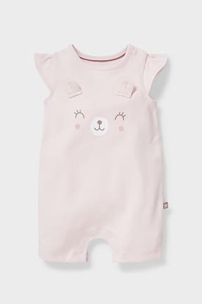 Pijama salopetă bebeluși - bumbac organic - cu buline