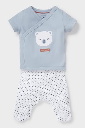 Compleu nou-născuți - bumbac organic - 2 piese