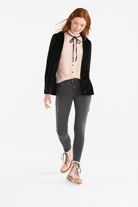 Blazer - finition brillante - à pois