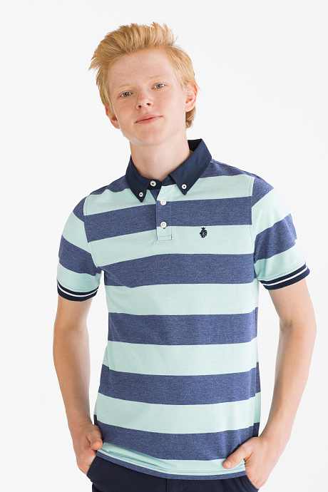 ÐÐµÑÐ¸ Poloshirt Ð¿Ð¾Ð»Ð¾ÑÐ°ÑÑÐ¹ ÑÐ¸Ð½Ð¸Ð¹ / Ð±Ð¸ÑÑÐ·Ð¾Ð²ÑÐ¹