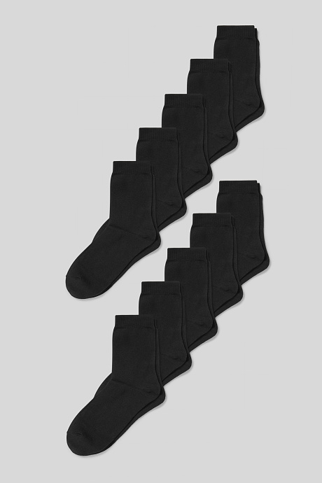 Damen - Socken - 10 Paar - schwarz