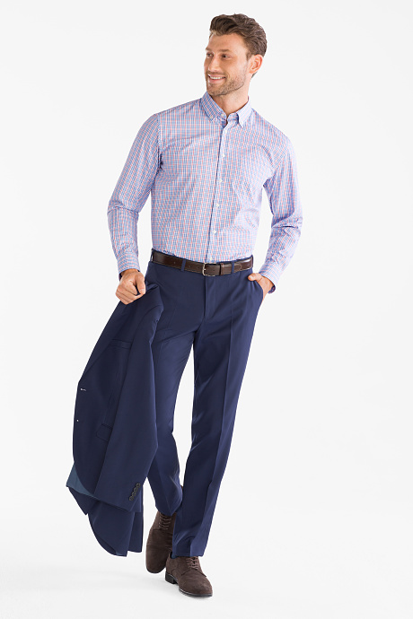 Business overhemd - Regular Fit - button down - biokatoen