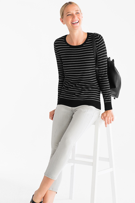 Pullover basic - a righe
