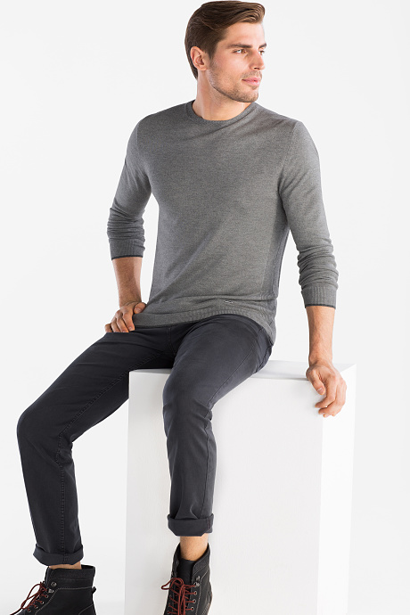 Trui - Slim Fit - gebreid