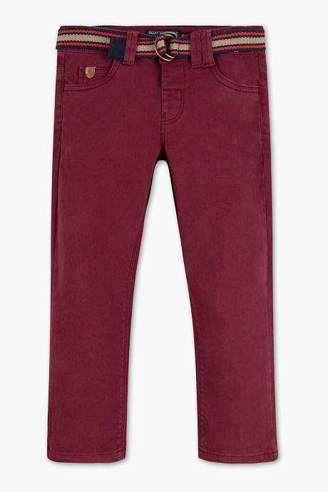 Kinder - Hose mit GÃ¼rtel - bordeaux