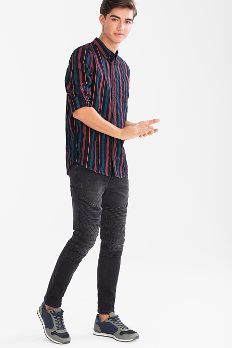 Overhemd - Regular Fit - button down - gestreept