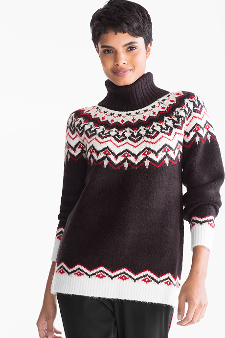 Sale свитер-черный / красный