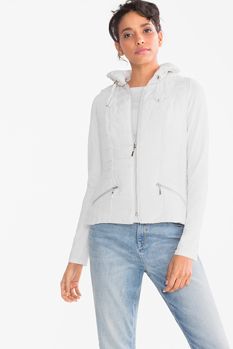 Sale-стеганый жилет-кремово-белый