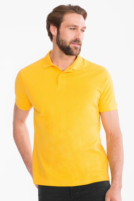 Herren - Basic-Poloshirt - gelb