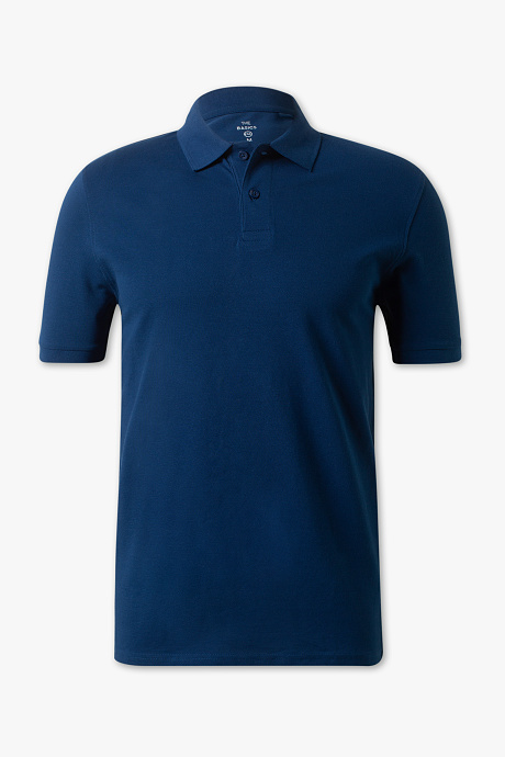 Herren - Basic-Poloshirt - dunkelblau
