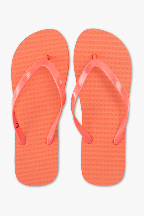 orange flip flops