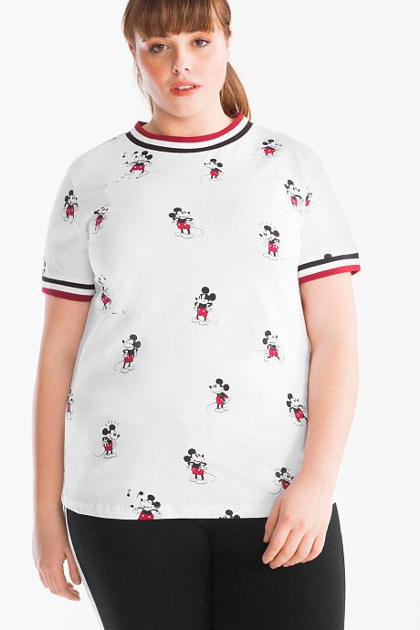 Mujer - Mickey Mouse - Camiseta - blanco / negro