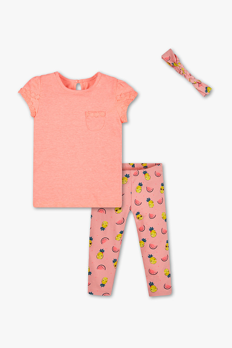 Babys — Baby-Outfit — 3 teilig — pink