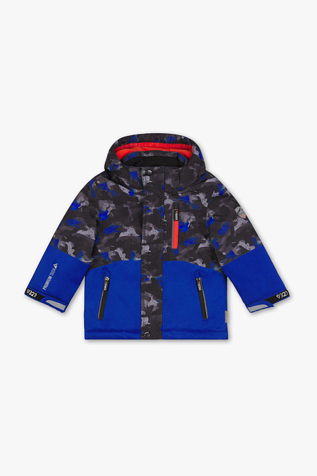 Kinder - Regenjacke - blau / grau