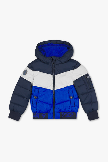 Sale-стеганая куртка-синий / светло-голубой