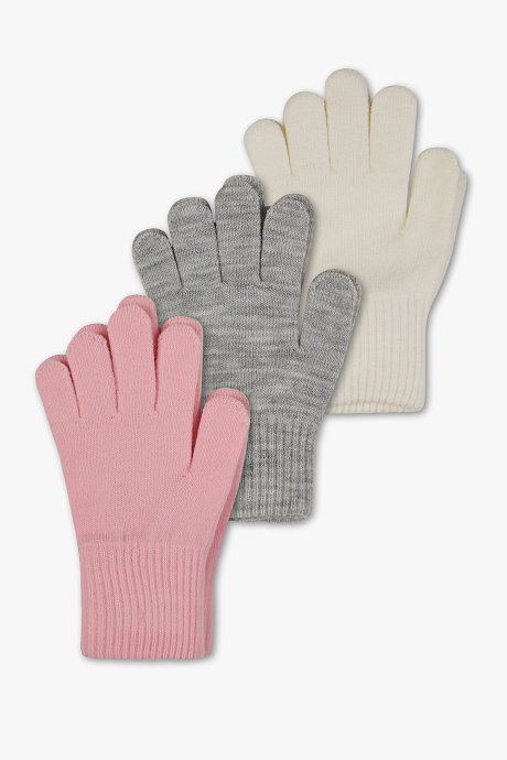 Kinder - Handschuhe - 3er Pack - bunt