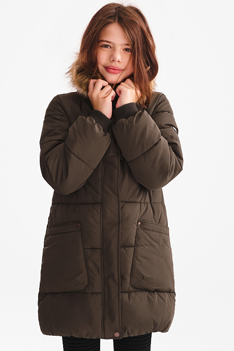 Sale - стеганая куртка-темно-зеленый