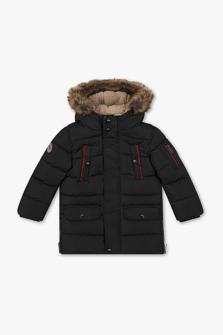 Детская стеганая куртка-антрацит