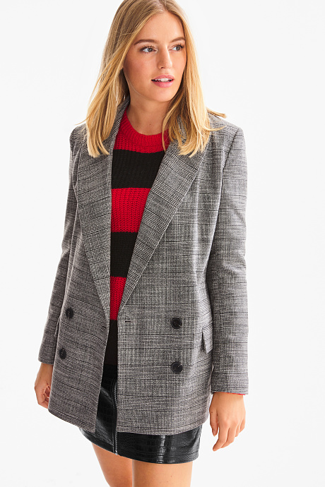 Sale-блейзер-клетчатый-серый-меланж
