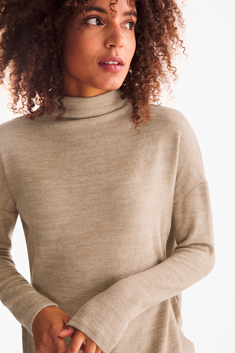 Sale - Basic-Pullover - beige-melange