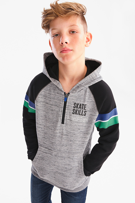Детская толстовка-светло-серый меланж