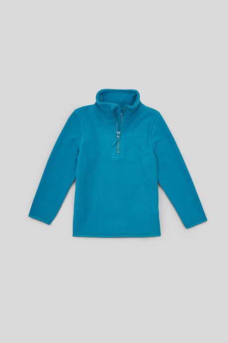 Kinder - Fleece-Sweatshirt - türkis