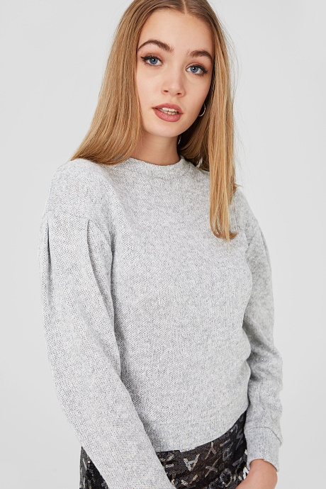 Продажа толстовки-эффект блеска-светло-серый