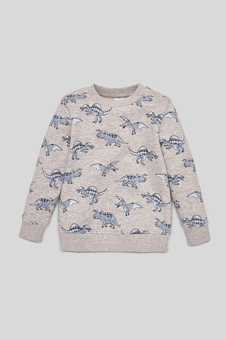 Kinder - Sweatshirt - Bio-Baumwolle - hellgrau-melange
