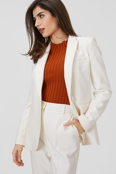witte dames blazer