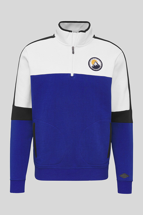 Мужская толстовка-синий / белый