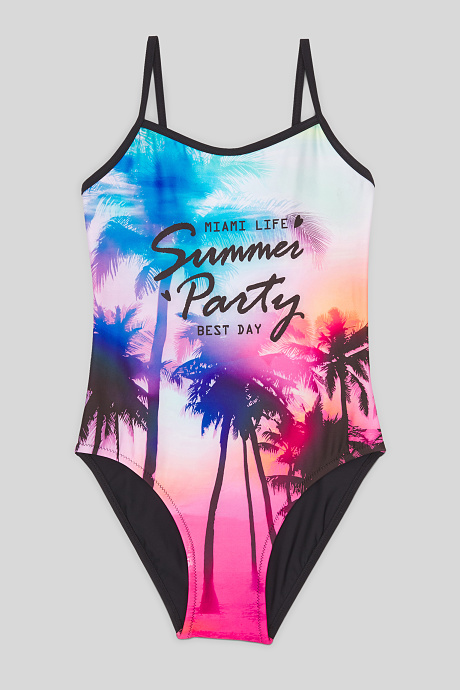 Продажа купальника-черный / розовый