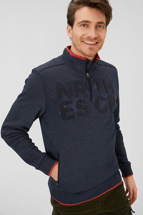 Мужская толстовка-серый меланж