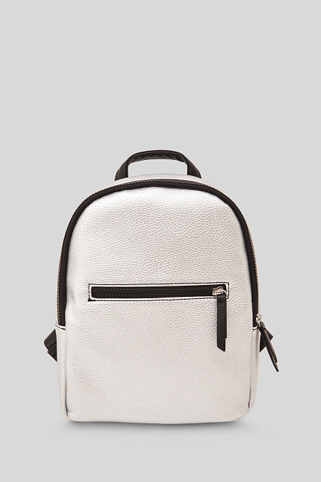 Sale - Rucksack - Lederimitat - silber