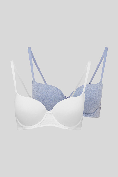 Damen - THE C&A FULL COVERAGE - wattiert - 2er Pack - weiß / hellblau
