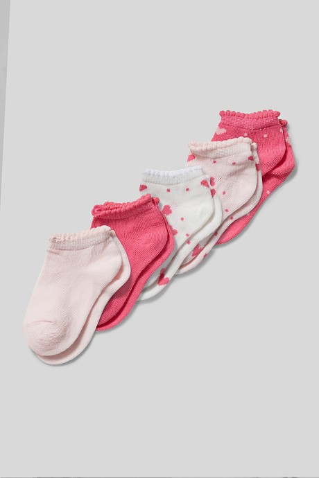 Babys - Baby-Sneakersocken - 5 Paar - pink / rosa