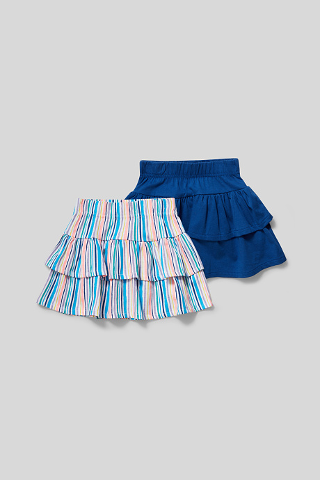 Детская юбка органический хлопок-2шт пакет-синий