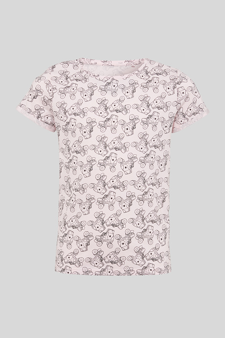 Kinder - Kurzarmshirt - Bio-Baumwolle - rosa