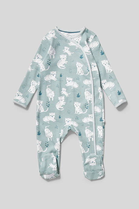 Babys - Baby-Schlafanzug - Bio-Baumwolle - mintgrün