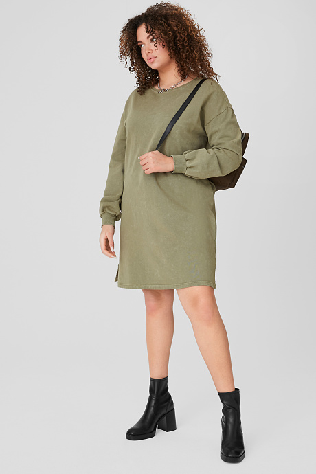 Продажа-платье-зеленый-меланж