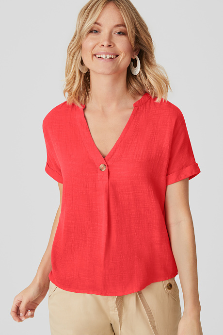 Damen - Bluse - rot