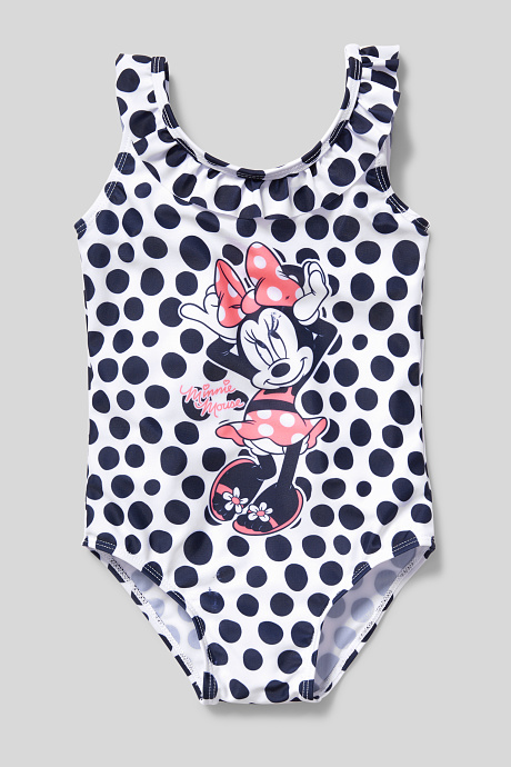 Produkte - Minnie Maus - Baby-Badeanzug - gepunktet - weiß / blau