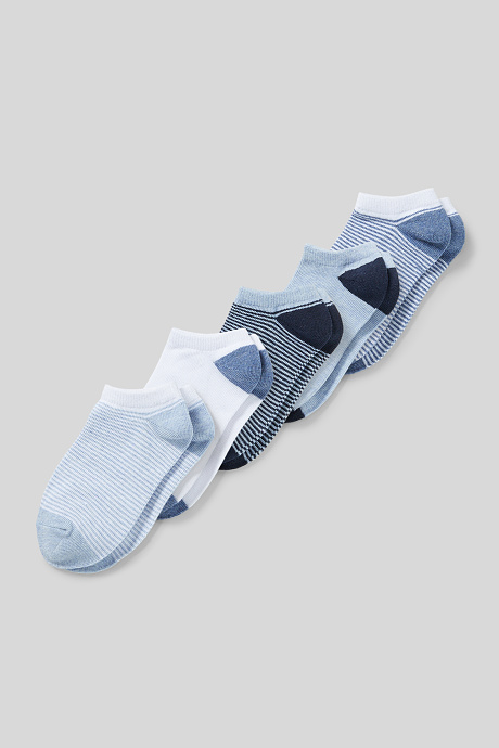 Kinder - Sneakersocken - 5 Paar - weiß